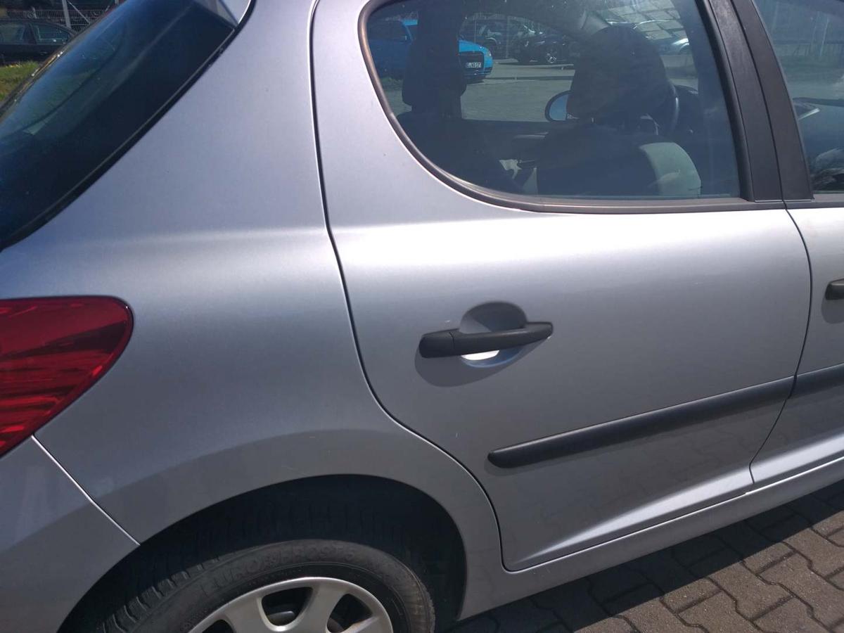 Peugeot 207 original T&uuml;r hinten rechts EZR Aluminium Grau Rohbau Bj.2007